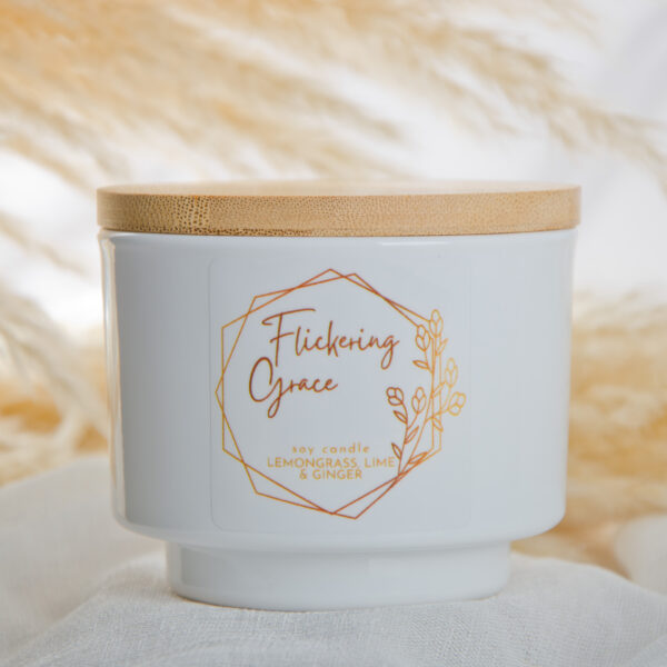Scented Soy Candle, Lemongrass LIme & Ginger