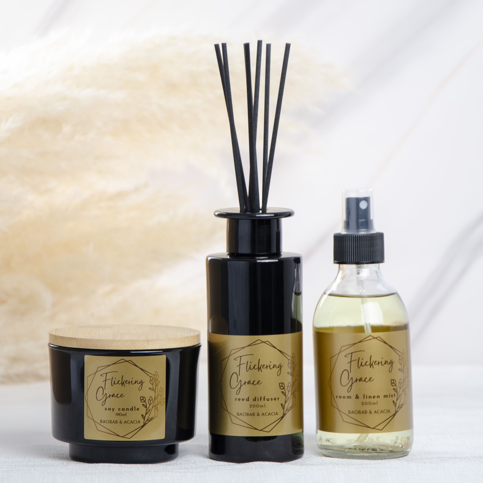 Gift Box – Soy Candle, Reed Diffuser and Linen Mist