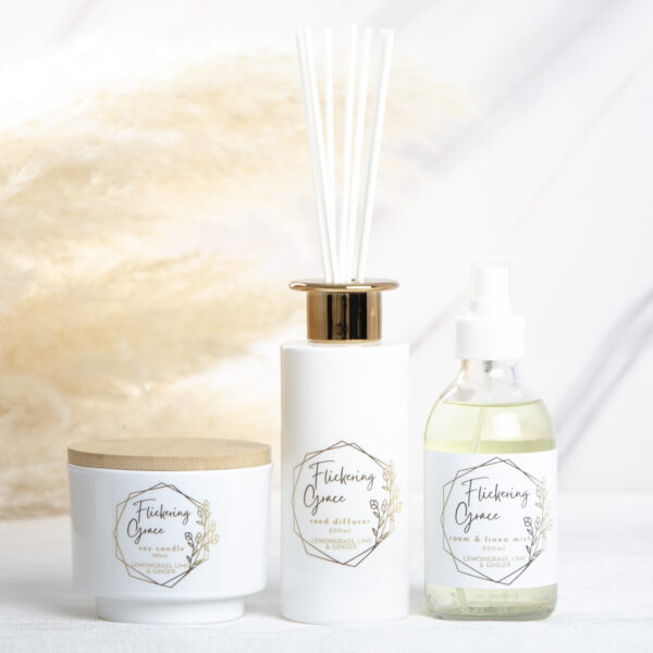 Gift Box – Soy Candle, Reed Diffuser and Linen Mist
